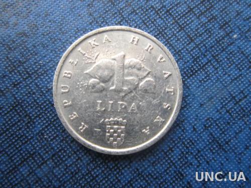 монета 1 липа Хорватия 1993
