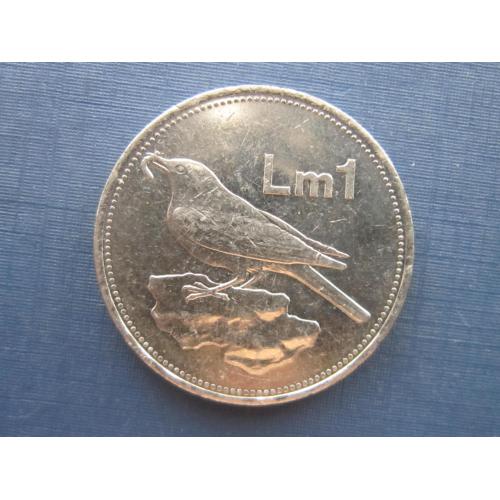 Монета 1 лира Мальта 2005 фауна птица
