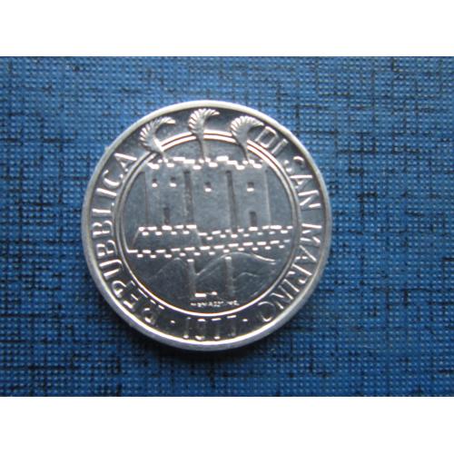 Монета 1 лира Сан Марино 1977 ФАО состояние