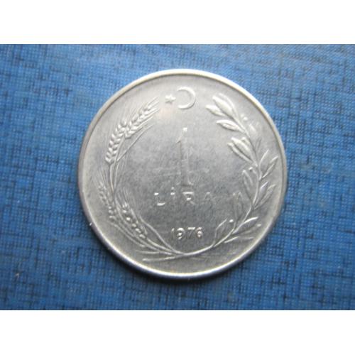 Монета 1 лира Турция 1976