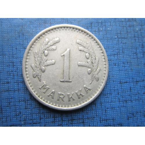 Монета 1 марка Финляндия 1937 состояние