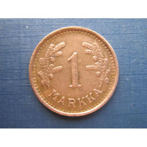 Монета 1 марка Финляндия 1951 бронза