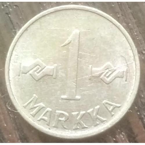 Монета 1 марка Финляндия 1958 железо маленькая