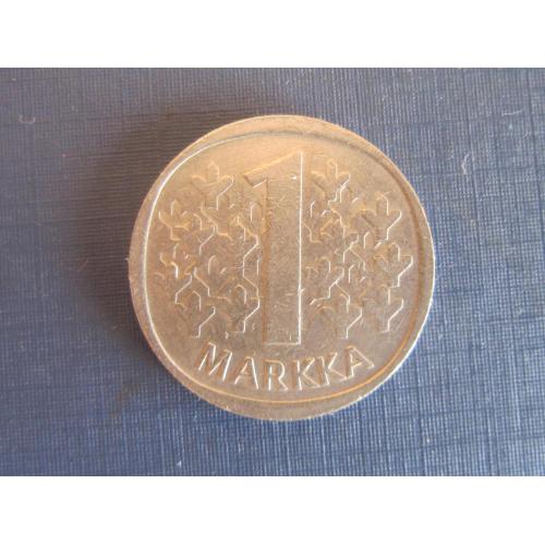 Монета 1 марка Финляндия 1976 К