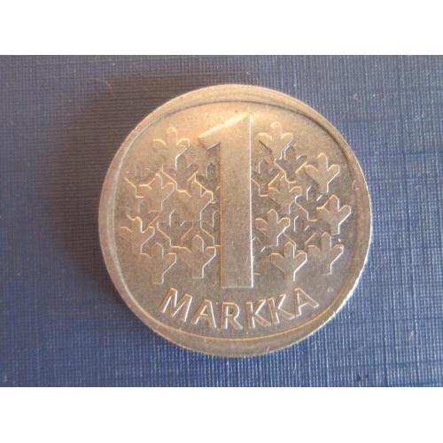Монета 1 марка Финляндия 1990 М