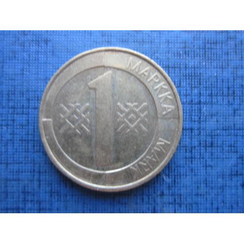 Монета 1 марка Финляндия 1994