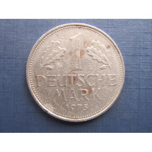 Монета 1 марка Германия ФРГ 1975 J