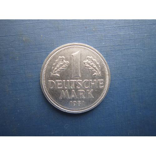 Монета 1 марка Германия ФРГ 1981 F