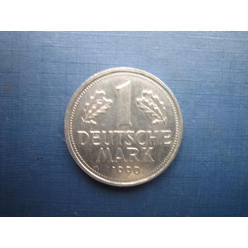 Монета 1 марка Германия ФРГ 1990 G