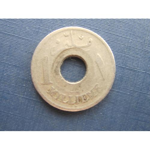 Монета 1 миллим Египет 1917 британский протекторат
