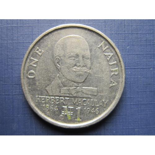 Монета 1 найра Нигерия 1991