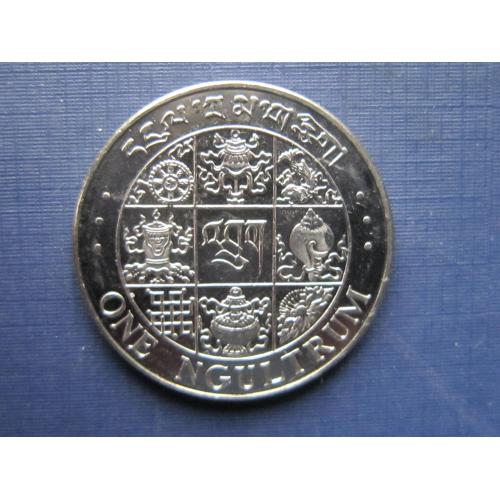 Монета 1 нгултрум Бутан 1979 состояние