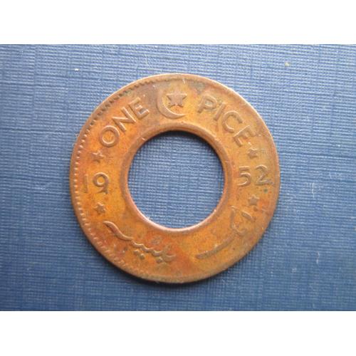 Монета 1 пайс Пакистан 1952 нечастая