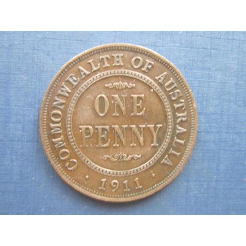 Монета 1 пенни Австралия 1911 состояние