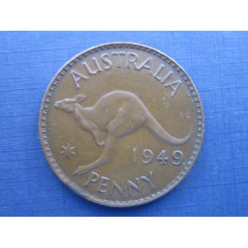 Монета 1 пенни Австралия 1949 фауна кенгуру