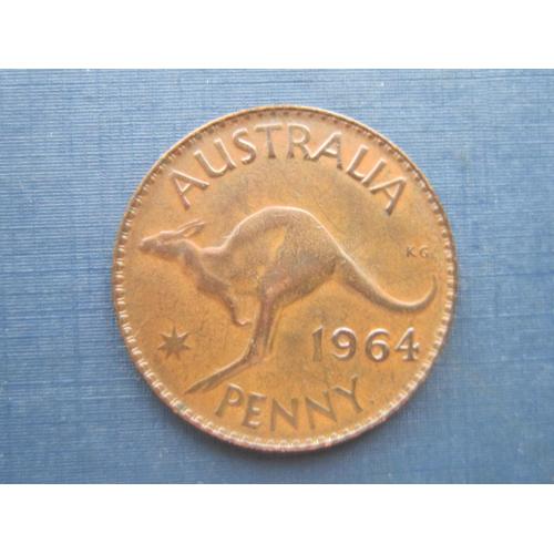 Монета 1 пенни Австралия 1964 фауна кенгуру