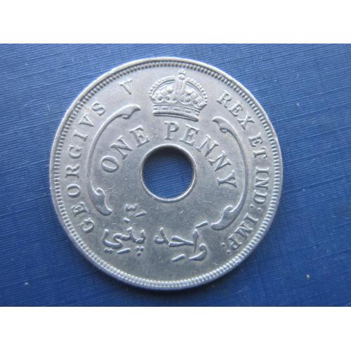 Монета 1 пенни Британская Западная Африка 1929