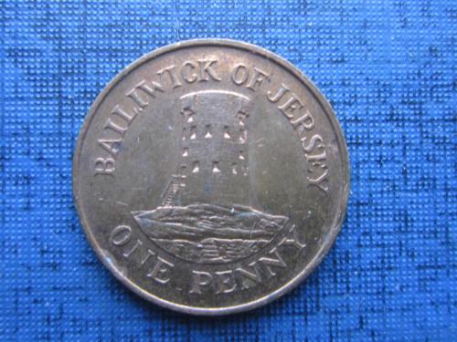 Монета 1 пенни Джерси 1986