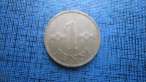 монета 1 пенни Финляндия 1969
