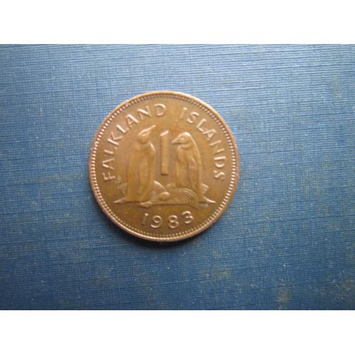 Монета 1 пенні Фолклендські острови Британські 1983 фауна птахи пінгвіни