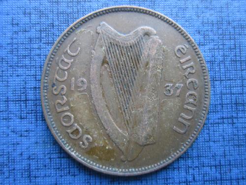 монета 1 пенни Ирландия 1937 фауна курица