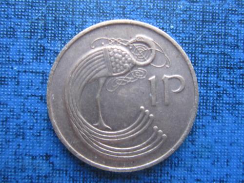 Монета 1 пенни Ирландия 1976 фауна птица
