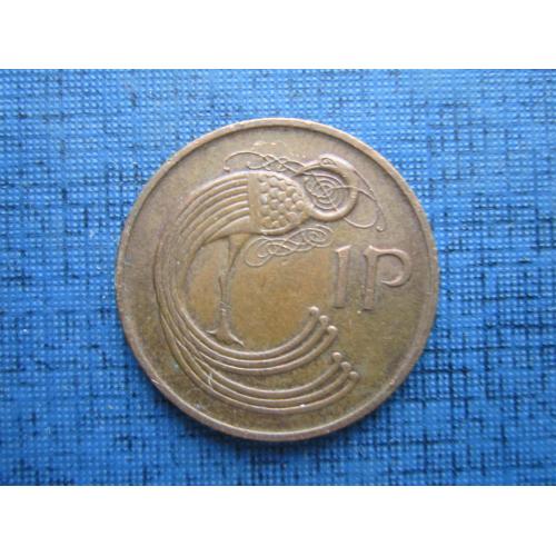 Монета 1 пенни Ирландия 1985 фауна птица
