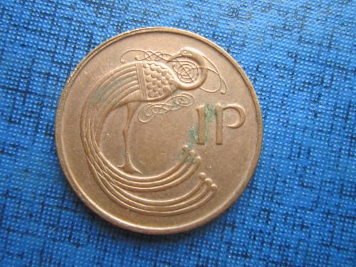 монета 1 пенни Ирландия 1990 фауна птица