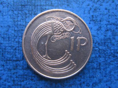 Монета 1 пенни Ирландия 1995 фауна птица