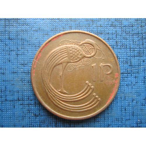Монета 1 пенни Ирландия 1996 фауна птица