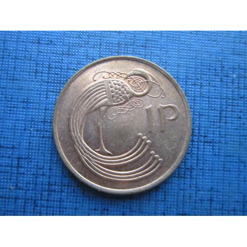 Монета 1 пенни Ирландия 1998 фауна птица