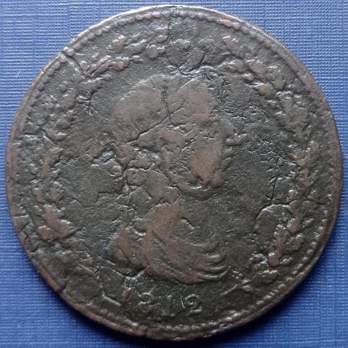 Монета 1 пенни Нижняя Канада 1812 токен Томас Холидей редкая