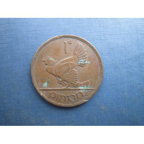 Монета 1 пенні Ірландія 1937 фауна птах курка