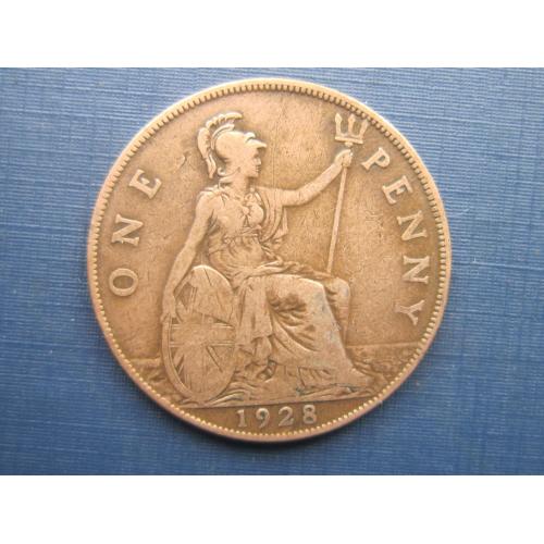 Монета 1 пенни Великобритания 1928