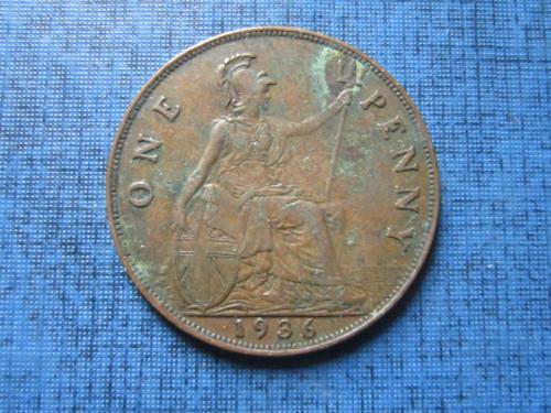 монета 1 пенни Великобритания 1936