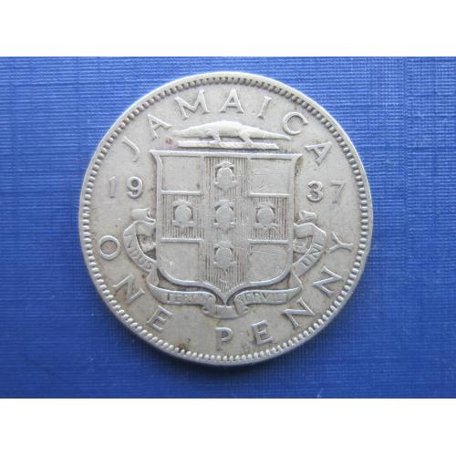 Монета 1 пенни Ямайка Британская 1937