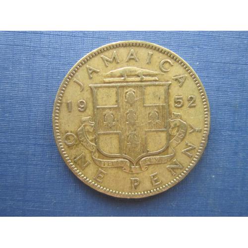 Монета 1 пенни Ямайка Британская 1952