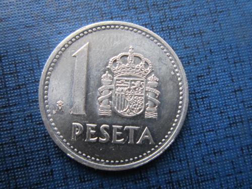 Монета 1 песета Испания 1989 состояние