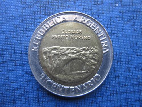монета 1 песо Аргентина 2010 национальный парк Перито Морено