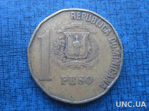 монета 1 песо Доминикана 1992
