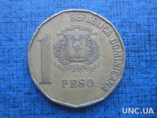 монета 1 песо Доминикана 1993
