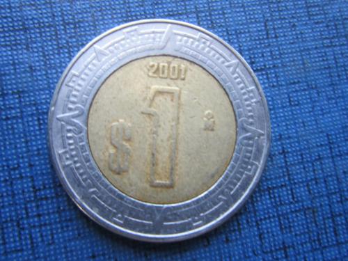 Монета 1 песо Мексика 2001