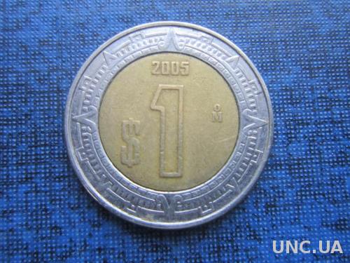 монета 1 песо Мексика 2005
