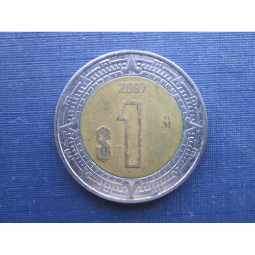 Монета 1 песо Мексика 2007
