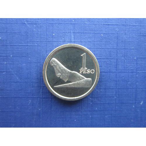 Монета 1 песо Остров Пасхи (чили) 2021 статуи колосы №2