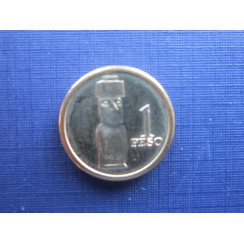 Монета 1 песо Остров Пасхи (чили) 2021 статуи колосы №5