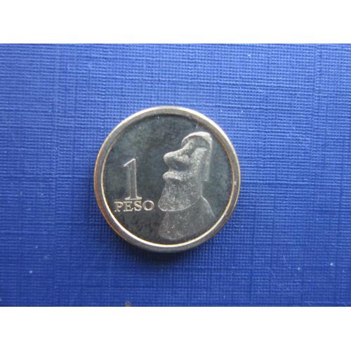 Монета 1 песо Остров Пасхи (чили) 2021 статуи колосы №6