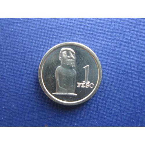 Монета 1 песо Остров Пасхи (чили) 2021 статуи колосы №7
