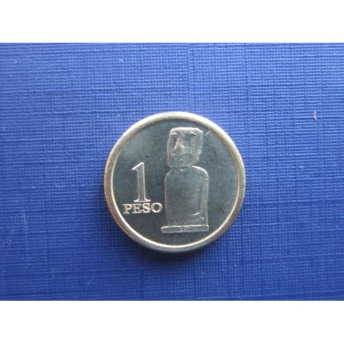 Монета 1 песо Остров Пасхи (чили) 2021 статуи колосы №8