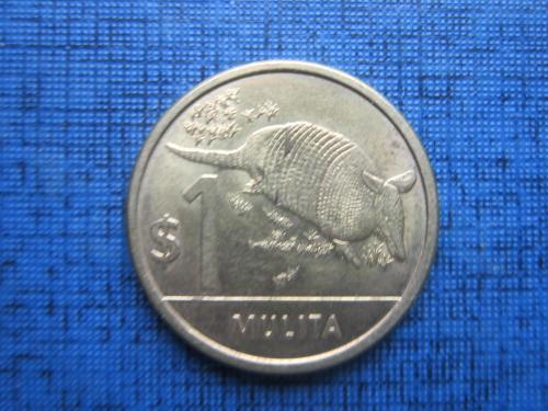 Монета 1 песо Уругвай 2012 фауна броненосец Мулита